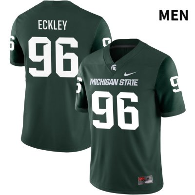 Men's Michigan State Spartans NCAA #96 Ryan Eckley Green NIL 2022 Authentic Nike Stitched College Football Jersey EP32C81ZM